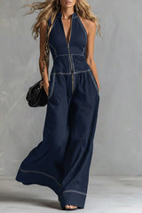 Casual Zippered Cotton Jumpsuit — The Ultimate Everyday Must-Have