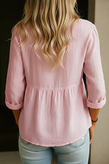 Women's Linen And Cotton Shirt