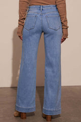 Heididress Chic Straight Wide Leg Denim Pants
