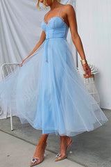 Heididress Open Back Waisted Swing Maxi Cami Tulle Dress