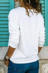 Heididress V-neck Long Sleeve Solid Basic Shirts