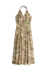Camouflage Halter Neck Dress