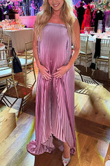 Heididress Strapless Tube Gradient Ombre Satin Maxi Party Dress