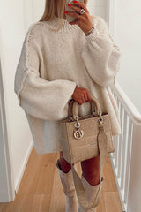 Heididress Drop Shoulder Plain Casual Pullover Sweater