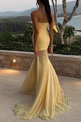 Heididress Strapless Tube Flare Mesh Maxi Party Dress