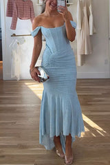 Heididress Sleeveless Ruched Waist Ruffle Hem Jacquard Maxi Dress