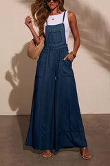 Carah Relaxed Chambray Overalls