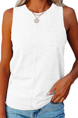 Heididress Solid Crewneck Sleeveless Casual Top