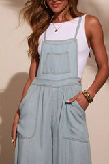 Carah Relaxed Chambray Overalls