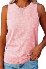 Heididress Solid Crewneck Sleeveless Casual Top