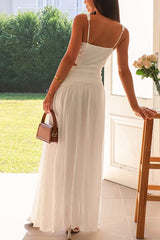 Heididress V Neck Sleeveless Cut Out Swing Maxi Dress