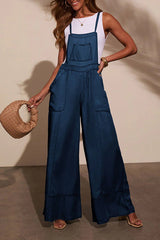 Carah Relaxed Chambray Overalls