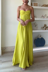 Heididress Exquisite Strapless Pleated Maxi Party Dress