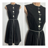 Minimalist Embroidered Sleeveless Midi Dress