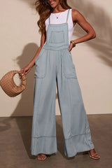 Carah Relaxed Chambray Overalls