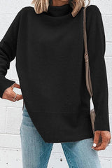 Heididress Turtleneck Drop Shoulder Long Sleeve Sweater Top