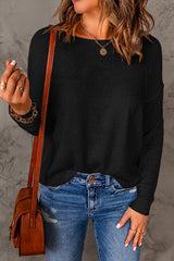 Heididress Drop Shoulder Long Sleeves Solid Knitting Sweater