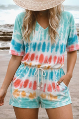 Summer Tie-Dye Romper for Women β Lightweight Beach Vacation Outfit
