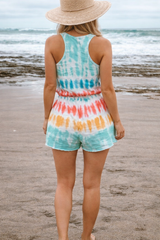 Summer Tie-Dye Romper for Women β Lightweight Beach Vacation Outfit