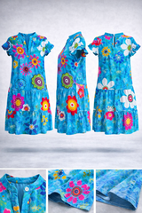 Fresh Paisley Print Smock Dress