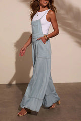 Carah Relaxed Chambray Overalls