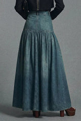 Casual Maxi Denim Skirt