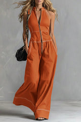 Casual Zippered Cotton Jumpsuit — The Ultimate Everyday Must-Have