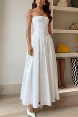 Heididress Spaghetti Strap Corset Swing Maxi Dress