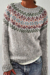 Heididress Crewneck Color Block Pattern Pullover Sweater(in 4 Patterns)