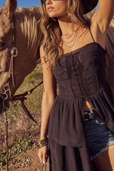 Andy Bustier Flyaway Tunic Top