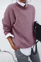 Heididress Lapel Fake Two Pieces Casual Sweater