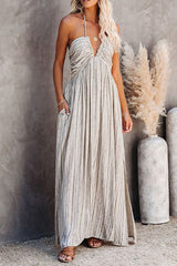 Heididress Spaghetti Strap Maxi Cami Dress with Pocket