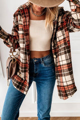Heididress Lapel Button Down Plaid Cardigans with Pockets