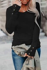 Heididress Solid Crewneck Long Sleeve Plain T-shirt