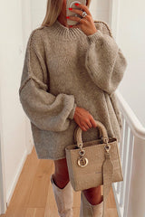 Heididress Drop Shoulder Plain Casual Pullover Sweater