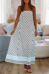 Heididress Strapless Color Block Loose Fit Maxi Dress