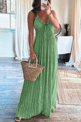 Heididress Halter Backless Tie Knot Printed Maxi Vacation Dress
