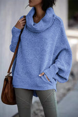 Heididress Cowl Neck Batwing Sleeves Loose Sweater