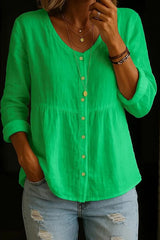 Women's Linen And Cotton Shirt