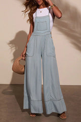 Carah Relaxed Chambray Overalls