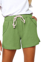 Heididress Drawstring High Waist Solid Casual Shorts