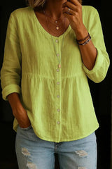 Women's Linen And Cotton Shirt