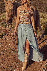 Hayes Floral Tapestry Corset Top