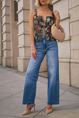 Hayes Floral Tapestry Corset Top