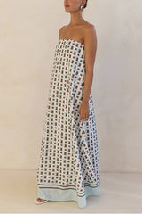Heididress Strapless Color Block Loose Fit Maxi Dress