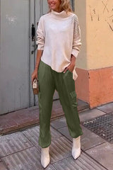 Heididress Casual Pocketed Cargo Satin Jogger Pants