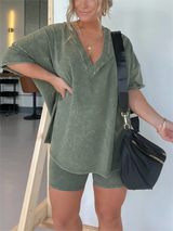 Women's Summer Washed Set