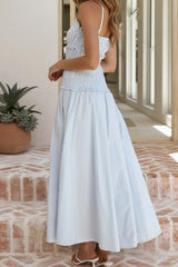 Smocked Ruffle Strap Maxi Dress