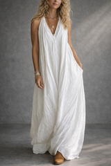 Elegant Women's Sleeveless V-Neck Dress Collection – Casual Boho Style Outfit for Summer