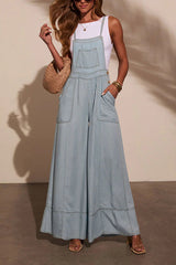 Carah Relaxed Chambray Overalls